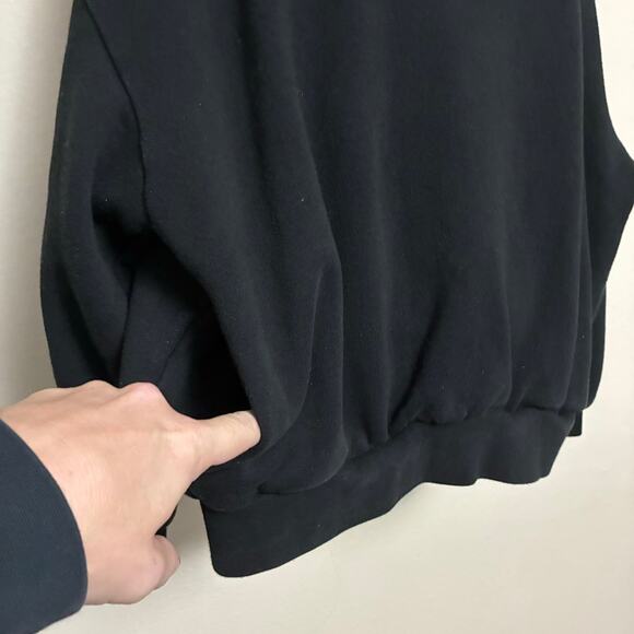 Essentials Fear Of God Hoodie Jet Black Rubber Patch Womens Size XS - Picture 4 of 7